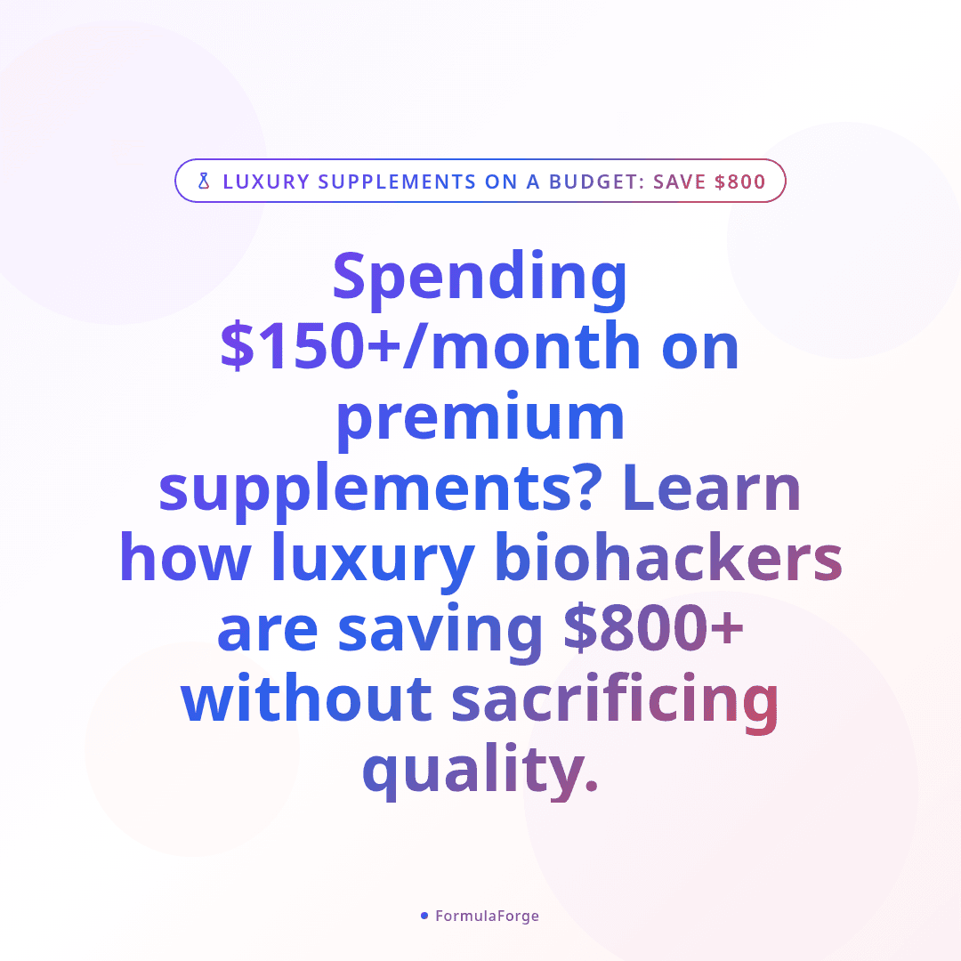 Luxury Supplements on a Budget: How to Save $800 in 6 Months