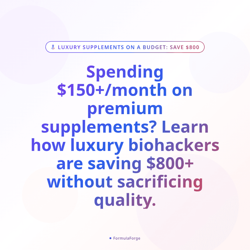 Luxury Supplements on a Budget: How to Save $800 in 6 Months