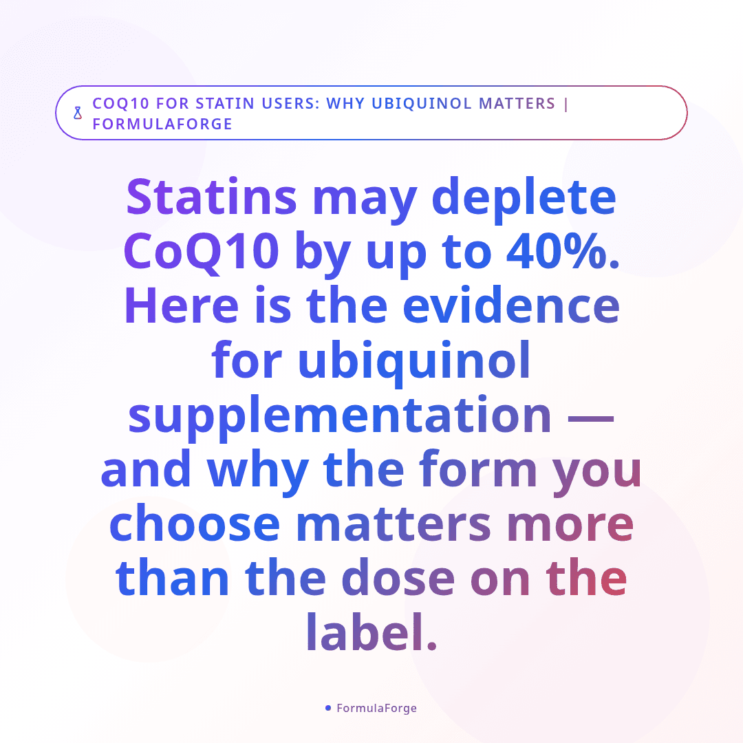 CoQ10 for Statin Users: The Evidence for Ubiquinol