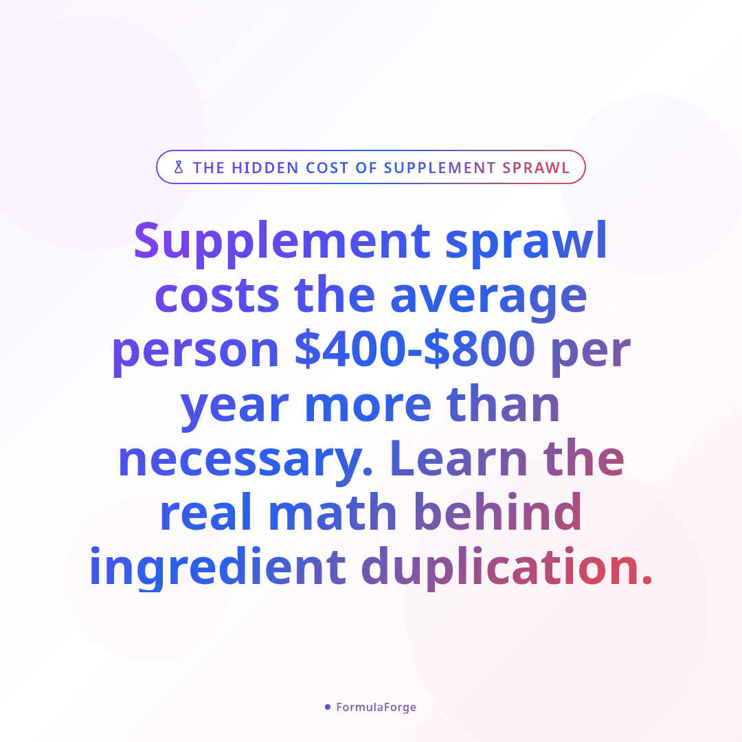 The Hidden Cost of Supplement Sprawl: Why 12 Pills Are Costing You More