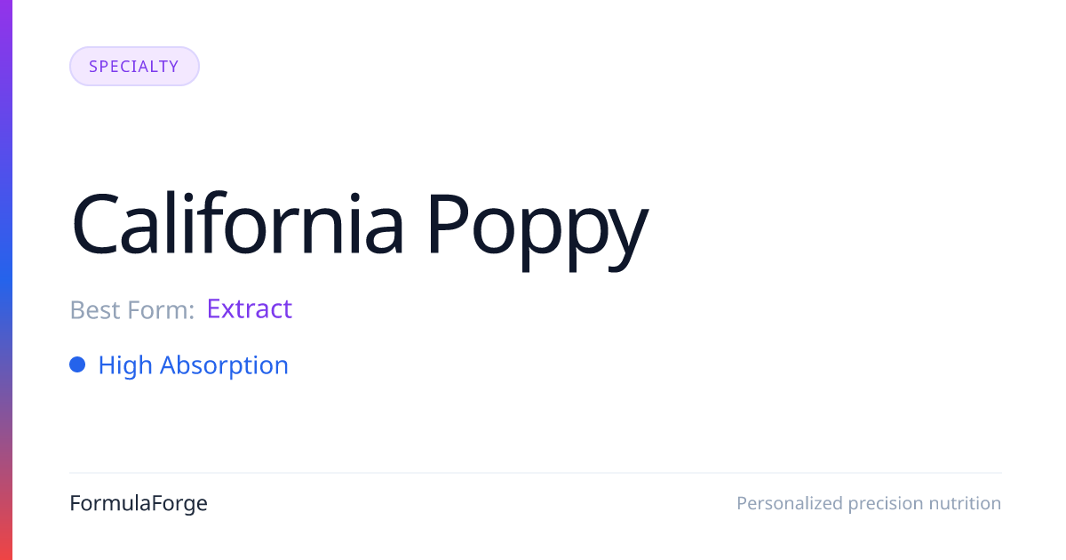 California Poppy: Dosage, Forms & Absorption (2026)