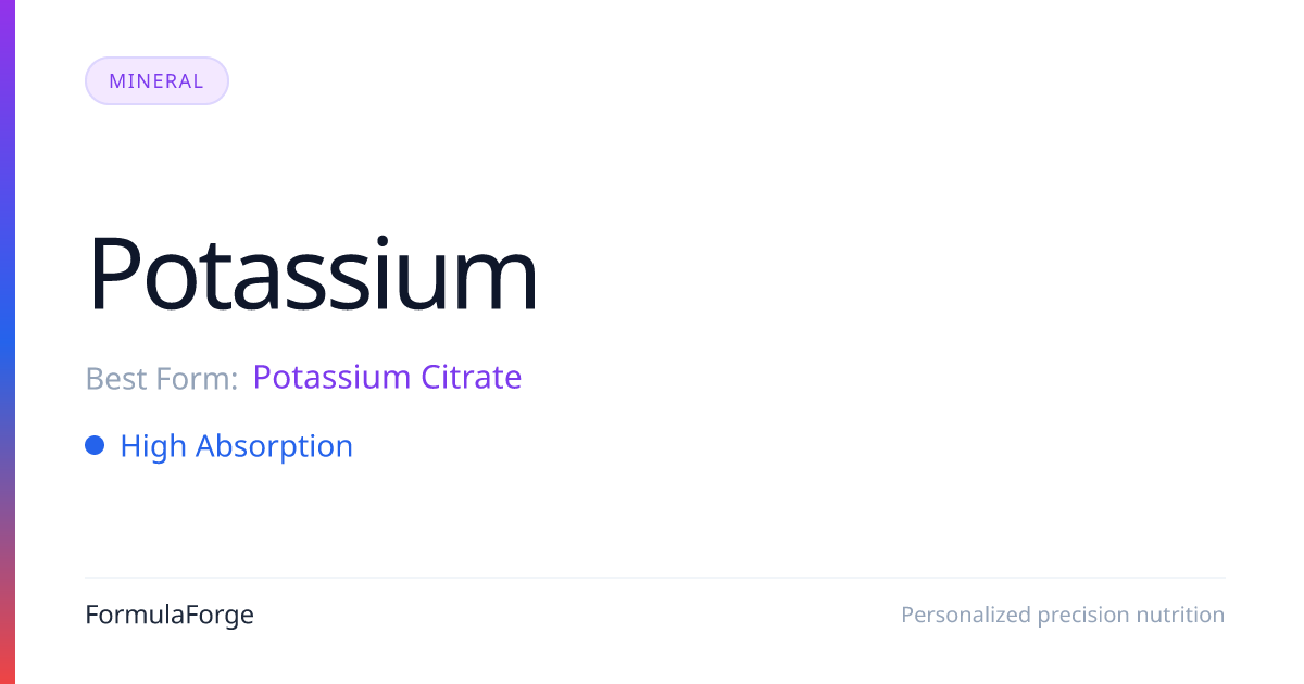 Potassium: Mineral and Dosing Guide